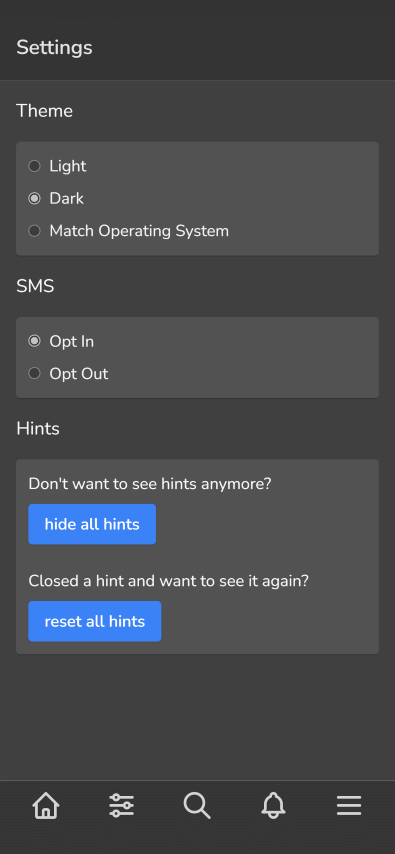 Screenshot of DriverOS Settings